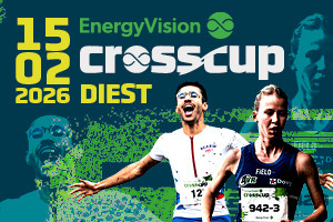Crosscup Diest event poster with two runners in front.
