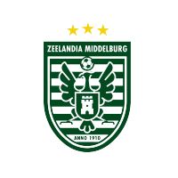Zeelandia Middelburg crest with three stars above green-striped shield featuring eagle and soccer ball.