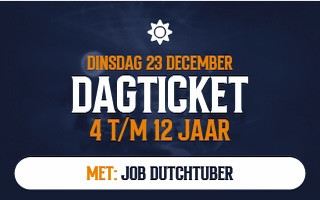 Event ticket for children aged 4-12, featuring Job DutchTuber, on 23 December.