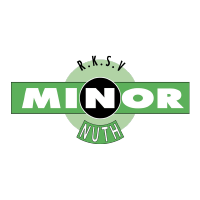 Logo of RKSV Minor with bold green and black design and the words Minor and Nuth.