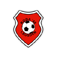 Red shield logo with a soccer ball, reads Roda '46 Leusden.