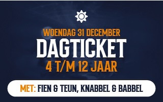 Day ticket for children aged 4-12, with Fien & Teun, Knabbel & Babbel, December 31.
