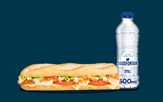 Healthy sandwich &amp; bottle of Chaudfontaine (0.5 ltr, flat or sparkling)