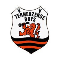 Logo of VV Terneuzense Boys featuring a red lion and black stripes on a shield background.