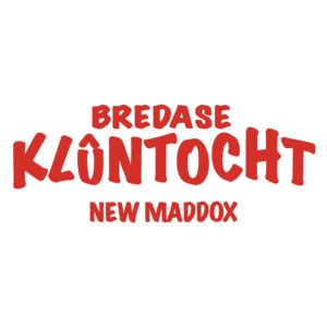 Red text logo "Bredase Klontocht New Maddox" on white background.