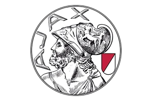 Ajax logo depicting a helmeted warrior with red shield detail.