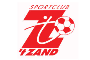 Red logo with text Sportcamp 1Zand featuring a stylized letter Z integrated with a soccer ball design.