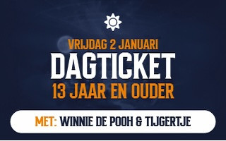 Dagticket voor 13 jaar en ouder, 2 januari, met Winnie de Pooh & Tijgertje